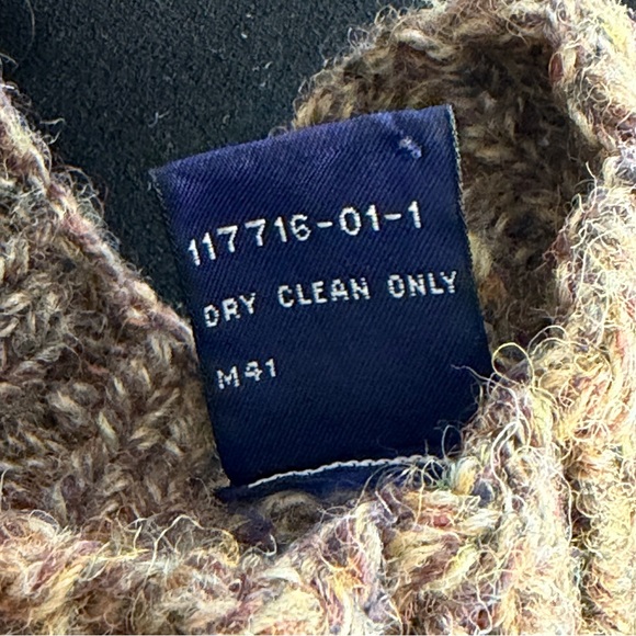 GAP Vintage Fair Isle Brown Wool Long Sleeve Hand Knit Sweater Large Unisex ‘90s - Picture 13 of 13